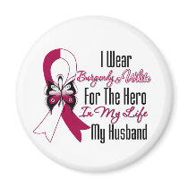 Head and Neck Cancer Hero My Husband Fridge Magnet
