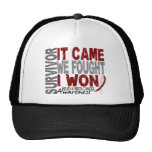 Head and Neck Cancer Survivor It Came We Fought Mesh Hats