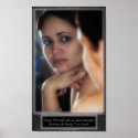"Head held high" Reflection inspirational poster posters