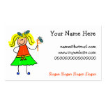 Head Lice Kid Business Card Template