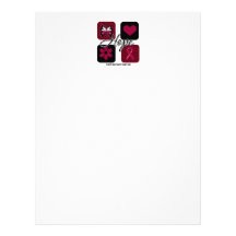 Head Neck Cancer Hope Love Inspire Awareness Customized Letterhead