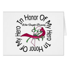 Head Neck Cancer In Honour Of My Hero Greeting Cards