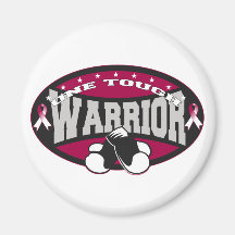 Head Neck Cancer One Tough Warrior Refrigerator Magnets