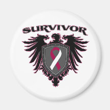 Head Neck Cancer Survivor Crest Refrigerator Magnet