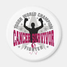 Head Neck Cancer Tough World Champion Survivor Refrigerator Magnets