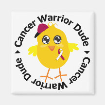Head Neck Cancer Warrior Dude Refrigerator Magnets