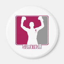 Head Neck Cancer Winning Survivor Fridge Magnet
