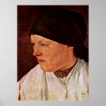 Head of a peasant girl by Wilhelm Leibl posters