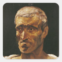 Head of a Shipwrecked Man Square Stickers