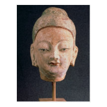Head of a statue of Buddha, from Bezeklik Postcards