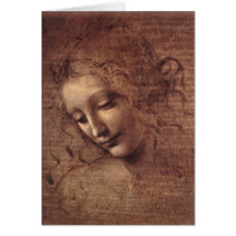 Head of a Young Woman with Tousled Hair Card