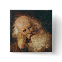Head of an Old Man Pinback Button