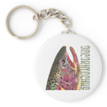 Head of Rainbow Trout Fish Key Chain