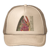 Head of Rainbow Trout Fish Trucker Hats