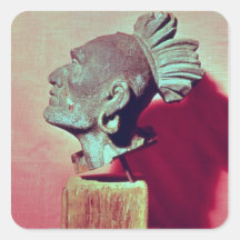 Head of Squanto Square Stickers