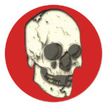 Head skull skull round sticker