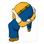 Head up Ass - Cartoon hate work Comic Man Butt Postcards