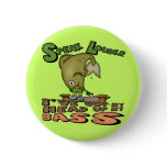 Head Up My Bass Fishing T-shirts and Gifts Button