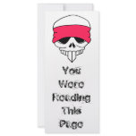 Headbanded Skull Bookmark Template Personalized Rack Card