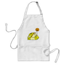 headless horseman pumpkin head yellow apron