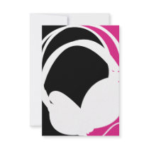 Headphone Silhouette RSVP Card Invite