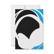 Headphone Silhouette RSVP Card Personalized Announcement