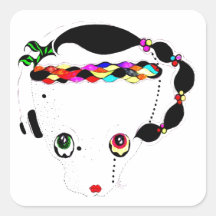 HEADPHONE SQUARE STICKER
