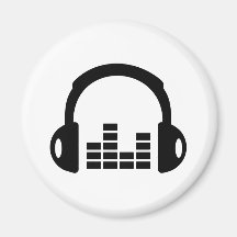 Headphones equalizer refrigerator magnet