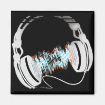Headphones Fridge Magnets