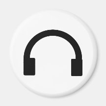 headphones icon fridge magnet