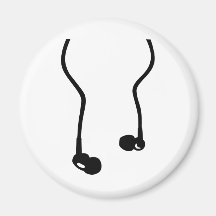 Headphones in ear refrigerator magnets