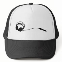 Headphones Jack cap Mesh Hats