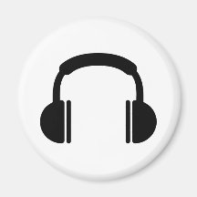 Headphones music DJ Refrigerator Magnets