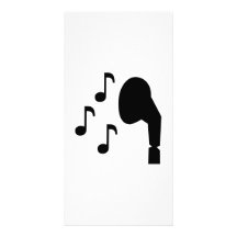 Headphones notes music photo card template
