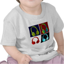 Headphones Pop Art Tshirts