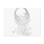 Headphones Post Card