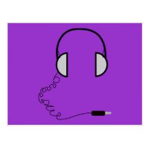Headphones Postcard