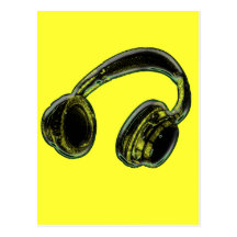 Headphones Postcard