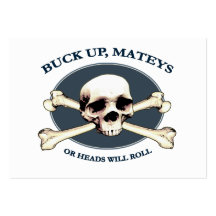 Heads Will Roll Pirate Skull Business Card Templates