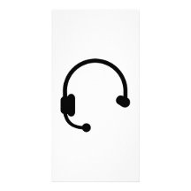 Headset headphones photo card