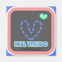 Heal Vitiligo Square Magnet