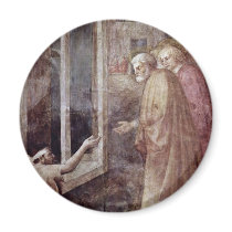 Healing A Lame Man By Peter And John By Masolino ( Refrigerator Magnets