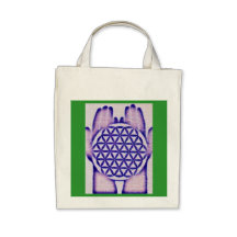 Healing Hands Holding Flower of Life. Canvas Bag