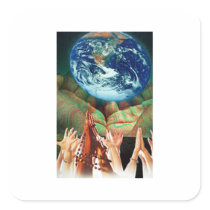 Healing Hands Square Sticker