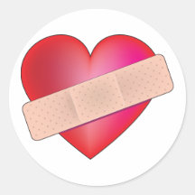 Healing Heart Round Stickers