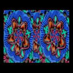 Healing Therapy  - Flower Blue posters