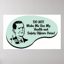 Health and Safety Officer Voice Poster