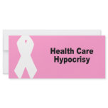 Health care hypocrisy rack cards