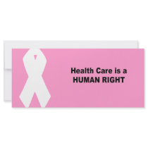 Health Care is a human right Rack Card