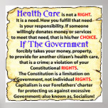 Health Care Is Not A Right! posters